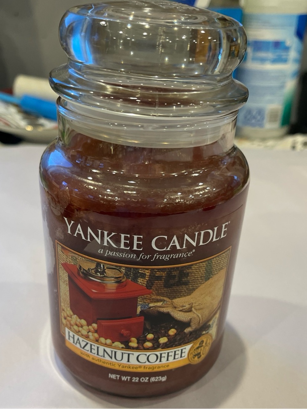 Yankee Candle RETIRED "Hazelnut Coffee" 22 oz Jar Candle NEW food spice